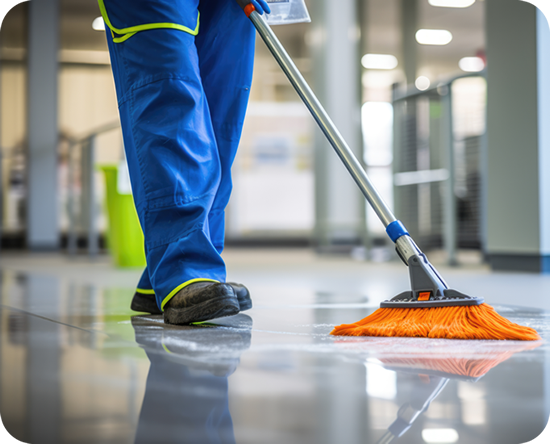 Limpeza e revitalização de piso